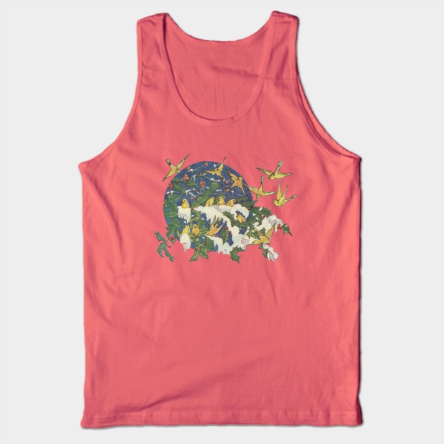 Snowbirds, Holly, and Snow - Christmas Tank Top by ButterflyInTheAttic